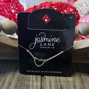 Jasmine Lane Gold Heart Necklace with Extender